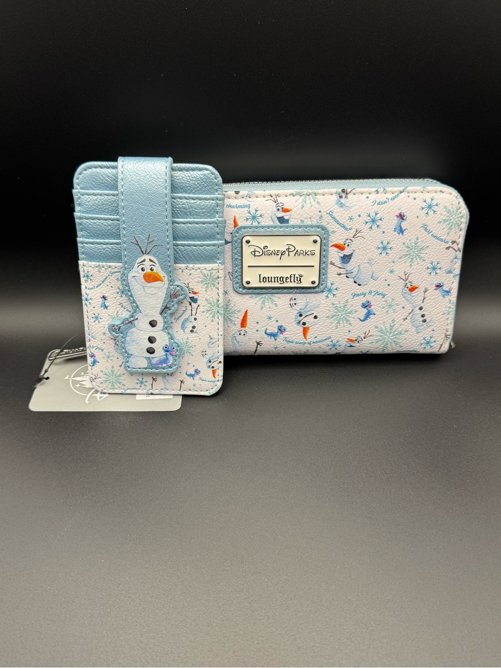 NWT Loungefly Disney Parks Olaf Wallet and Cardholder Set